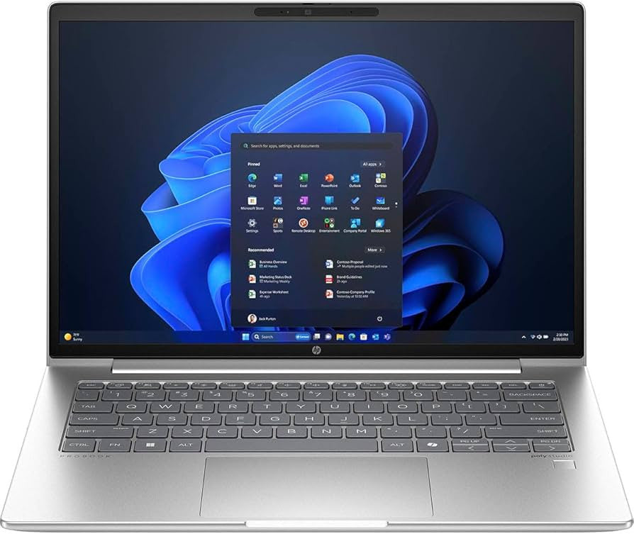 HP ProBook 440 G11 Intel Core Ultra 5 125U Laptop 35,6 cm (14") WUXGA 16 GB DDR5-SDRAM 512 GB SSD Wi-Fi 6E (802.11ax) Windows 11 Pro AI PC Silber