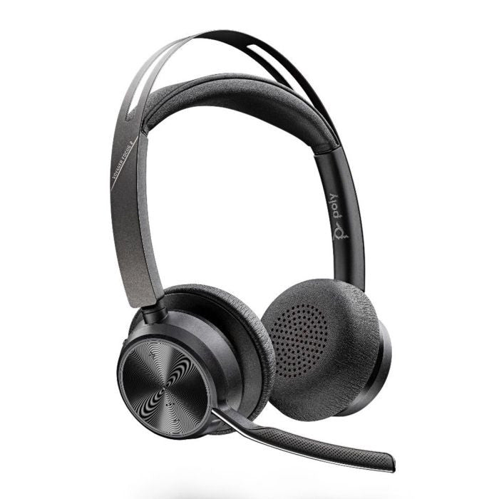 POLY Voyager Focus 2 Office Headset Bedraad en draadloos Hoofdband Kantoor/callcenter USB Type-A Bluetooth Oplaadhouder Zwart
