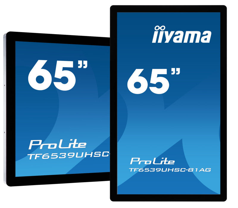 iiyama TF6539UHSC-B1AG beeldkrant Interactief flatscreen 165,1 cm (65") LCD 500 cd/m² 4K Ultra HD Zwart Touchscreen