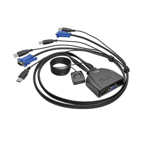 Tripp Lite B032-VU2 Tastatur/Video/Maus (KVM)-Switch Schwarz