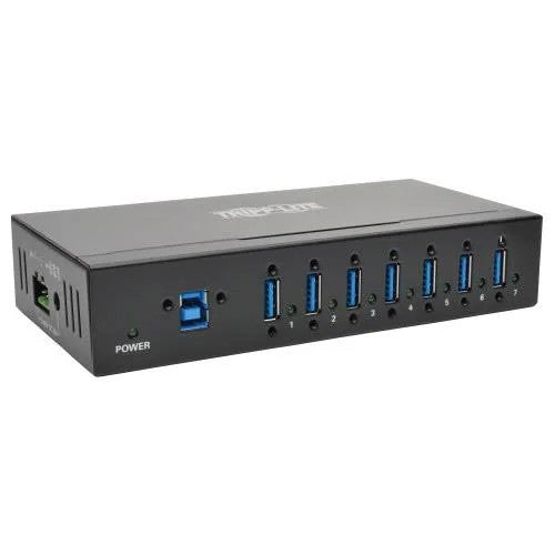Tripp Lite U360-007-IND 7-Port USB 3.x (5 Gbps) Nabe in Industriequalität – 20 kV ESD-Immunität, Metallgehäuse, montierbar