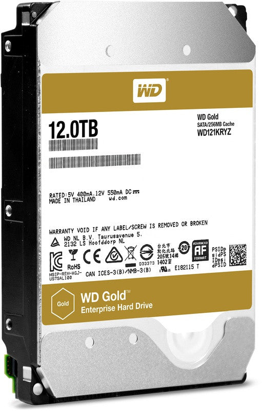 WESTERN DIGITAL WD Gold 12 TB 7200 RPM 256 MB SATA WD121KRYZ